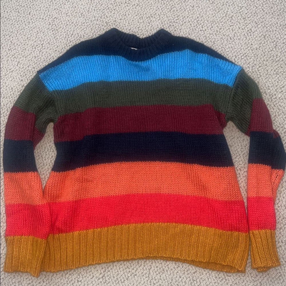 Urban Outfitters Rainbow Striped Sweater Pullover